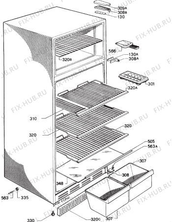 Взрыв-схема холодильника Electrolux ER3120D-1 - Схема узла Housing 001